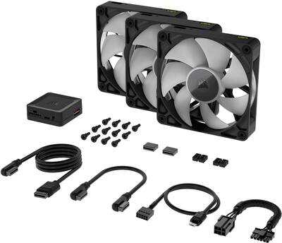 CORSAIR iCUE LINK RX120 RGB 120mm PWM Computer Case Fan Starter CORSAIR iCUE LINK RX120 RGB 120mm PWM Computer Case Fan Starter