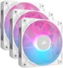 CORSAIR - iCUE LINK RX120 RGB 120mm PWM Computer Case Fan Starter Kit (3-pack) - White