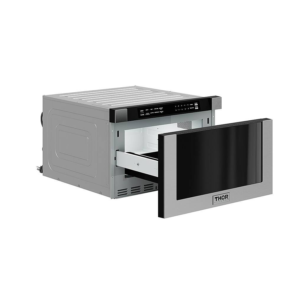 Left. Thor Kitchen - 1.2 Cu. Ft. Built-In Microwave Drawer - Stainless Steel.