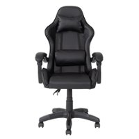 CorLiving LGY-702-G Ravagers Gaming Chair in White - Black - Front_Zoom