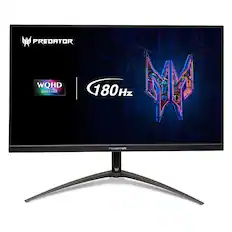 Front. Acer - Predator XB323QU M3bmiiphx 31.5" IPS WQHD AMD FreeSync Premium Gaming Monitor (1 x DP 1.2 & 2 x HDMI 2.0 Ports) - Black.