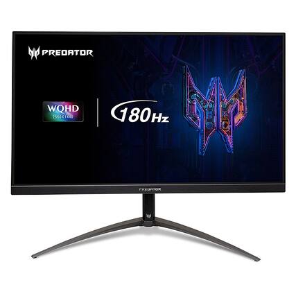 Front. Acer - Predator XB323QU M3bmiiphx 31.5" IPS WQHD AMD FreeSync Premium Gaming Monitor (1 x DP 1.2 & 2 x HDMI 2.0 Ports) - Black.