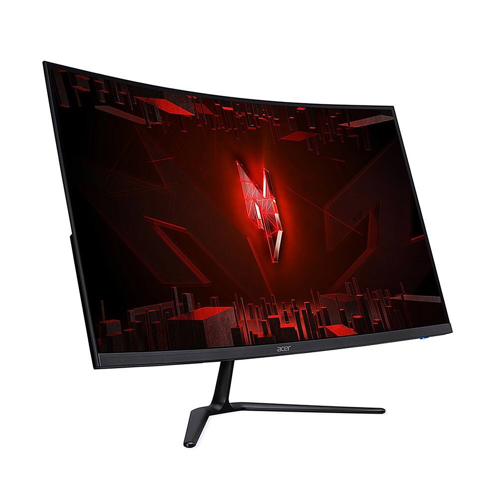 Angle. Acer - Nitro 31.5” VA Curved  FHD 240Hz 1ms FreeSync Premium Gaming Monitor HDR10 (DisplayPort, HDMI) - Black.
