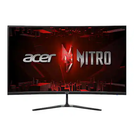 Front. Acer - Nitro 31.5” VA Curved FHD 240Hz 1ms FreeSync Premium Gaming Monitor HDR10 (DisplayPort, HDMI) - Black.