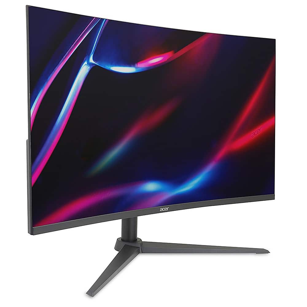 Angle. Acer - Nitro 31.5” WQHD Gaming Monitor, AMD FreeSync (1 x DP 1.4, 2 x HDMI 2.0 Ports & 1 x Audio Out) - Black.