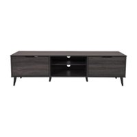 CorLiving - Cole Collection TV Stand with Cabinets for Most TVs up to 85" - Dark Gray - Front_Zoom