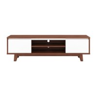 CorLiving - Fort Worth TV Stand with Cabinets for Most TVs up to 68" - Dark Brown - Front_Zoom