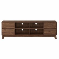CorLiving - Hollywood Collection TV Stand with Open and Closed Shelves for Most TVs up to 85" - Brown - Front_Zoom