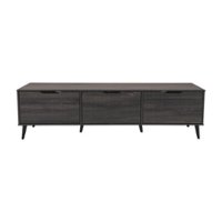 CorLiving - Cole Collection TV Stand with Enclosed Cabinets for Most TVs up to 85" - Dark Gray - Front_Zoom