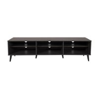 CorLiving - Cole Collection TV Stand with Open Cabinets for Most TVs up to 85" - Dark Gray - Front_Zoom