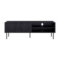 CorLiving - Lysander Collection TV Stand with Cabinets for Most TV's up to 75" - Black - Front_Zoom