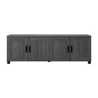 CorLiving - Virlomi Collection TV Stand with Enclosed Cabinets for Most TVs up to 85" - Dark Gray - Front_Zoom