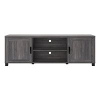CorLiving - Virlomi Collection TV Stand with Cabinets for Most TVs up to 85" - Dark Gray - Front_Zoom