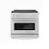 Front. ZLINE - ZLINE 36 in. 5.2 cu. ft. Gas Range with Convection Gas Oven in Stainless Steel with 6 Brass Burners (SGR-BR-36).