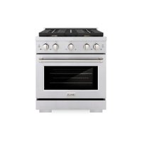 ZLINE 30 in. 4.2 cu. ft. Gas Range with Convection Gas Oven in Stainless Steel with 4 Brass Burners (SGR-BR-30) - Front_Zoom