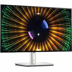 Front. Dell - UltraSharp 23.8" IPS LED FHD 120Hz Monitor (USB, HDMI) - Silver.
