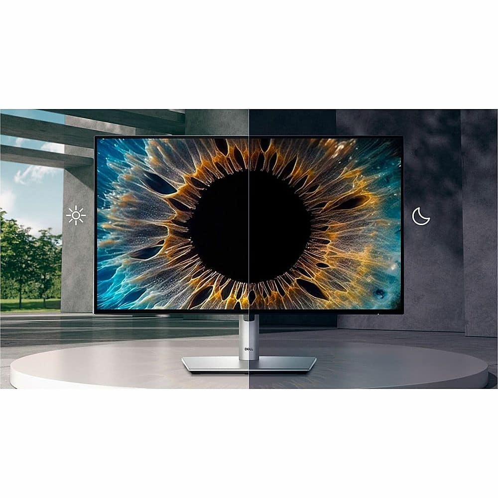 Alt View 23. Dell - UltraSharp 23.8" IPS LED FHD 120Hz Monitor (USB, HDMI) - Silver.