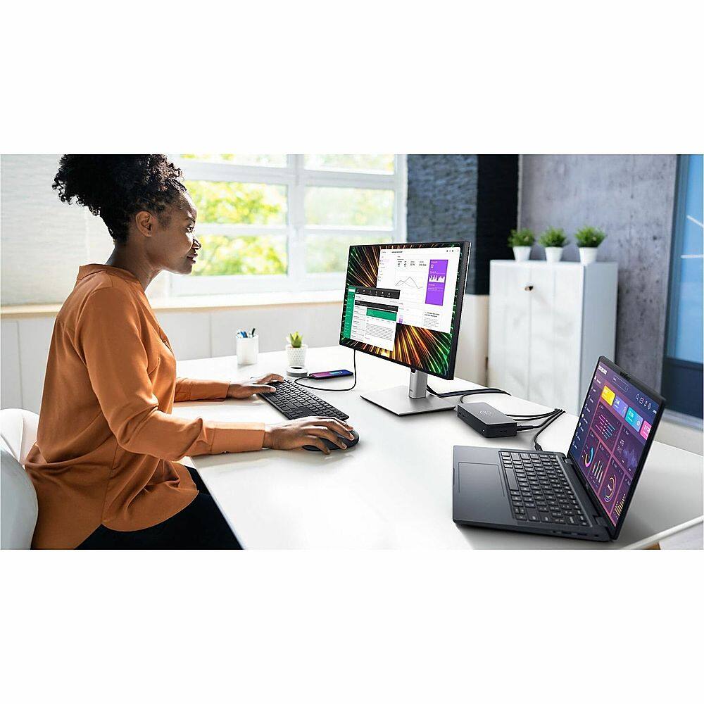 Alt View 40. Dell - UltraSharp 23.8" IPS LED FHD 120Hz Monitor (USB, HDMI) - Silver.