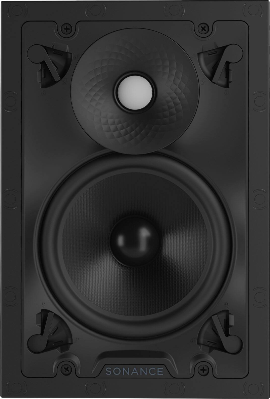 Angle. Sonance - VX66 RECTANGLE - Visual Experience Series 6" Medium Rectangle 2-Way Speakers (Pair) - Paintable White.