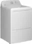 Angle. GE - 6.2 Cu. Ft. Electric Dryer with Shallow Depth Design - White with Silver Matte.