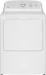 GE - 6.2 Cu. Ft. Electric Dryer with Shallow Depth Design - White with Silver Matte