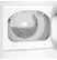 Alt View 12. GE - 6.2 Cu. Ft. Electric Dryer with Shallow Depth Design - White with Silver Matte.