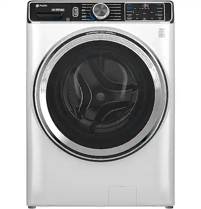 GE Profile - 5.3 Cu. Ft. High-Efficiency Stackable Smart Front Load Washer with Steam and UltraFresh Vent System+ With OdorBlock - White