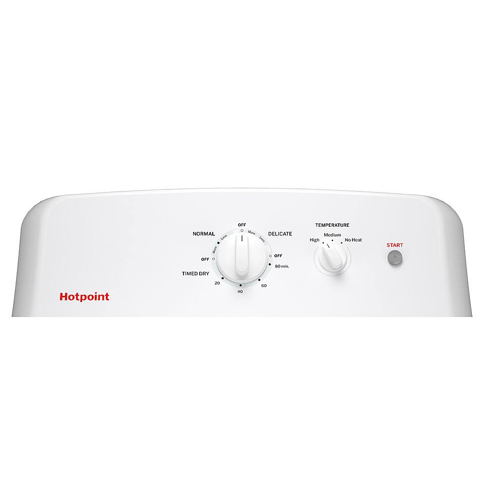 Alt View 11. Hotpoint - 6.2 Cu. Ft. Gas Dryer with Auto Dry - White.