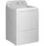 Angle. GE - 6.2 Cu. Ft. Gas Dryer with Shallow Depth Design - White with Silver Matte.