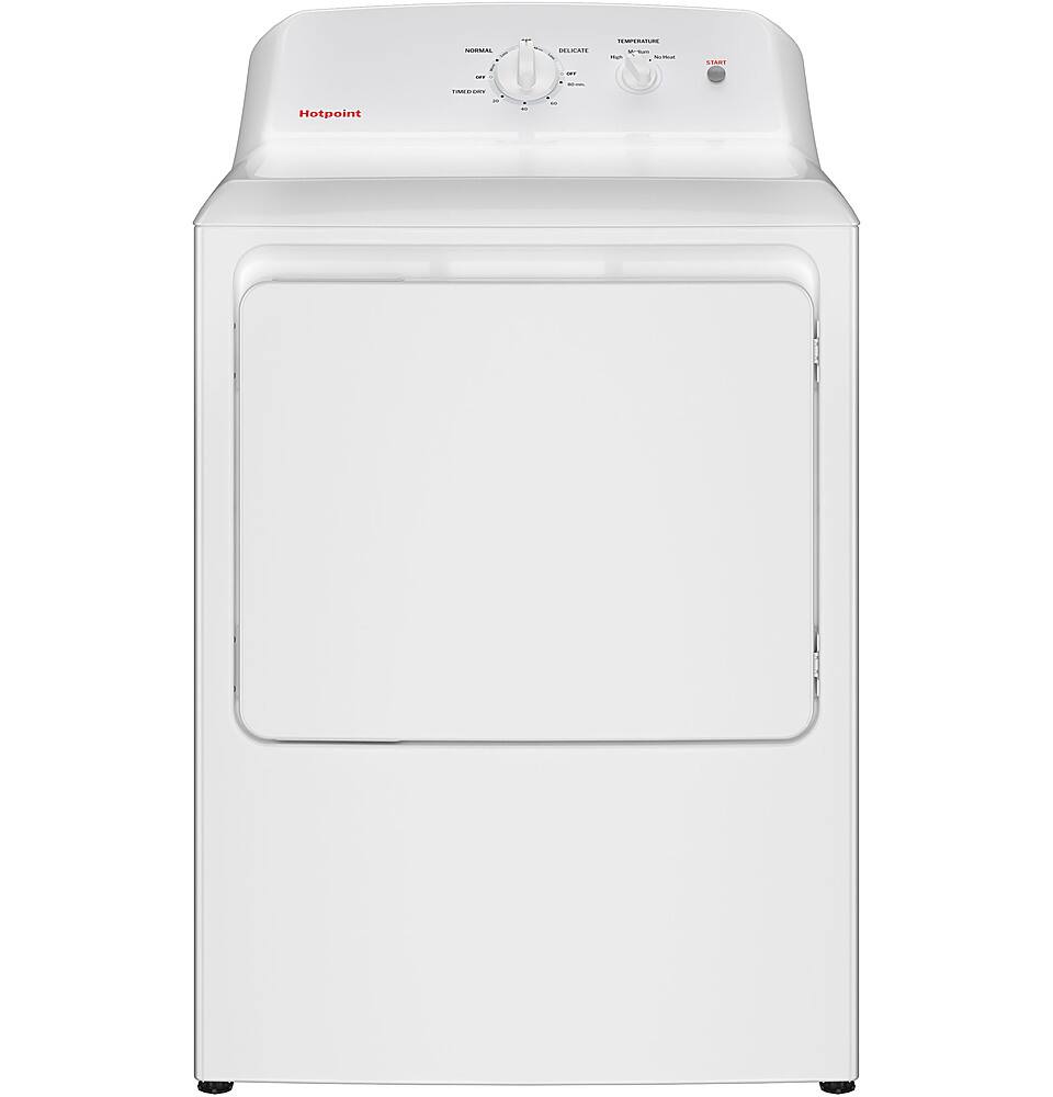 Hotpoint - 6.2 Cu. Ft. Electric Dryer with Auto Dry - White