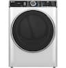 Front. GE Profile - 7.8 Cu. Ft. Stackable Smart Gas Dryer with Steam and Washer Link - White.