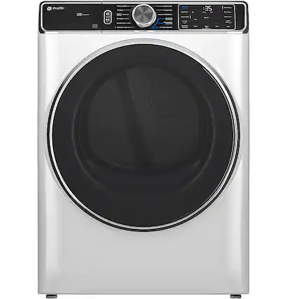 GE Profile - 7.8 Cu. Ft. Stackable Smart Gas Dryer with Steam and Washer Link - White