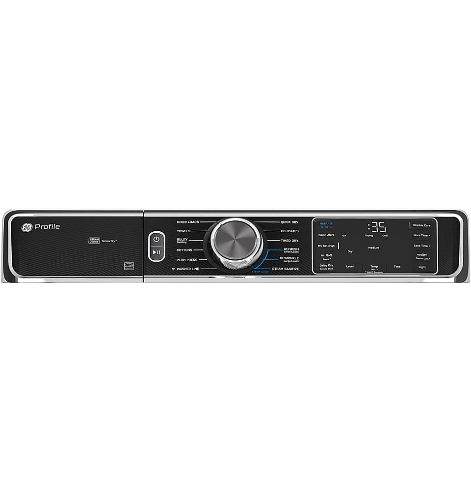 Alt View 11. GE Profile - 7.8 Cu. Ft. Stackable Smart Gas Dryer with Steam and Washer Link - White.