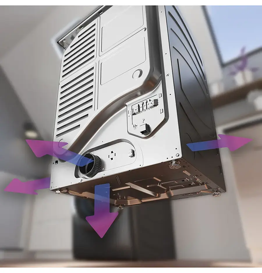 Alt View 15. GE Profile - 7.8 Cu. Ft. Stackable Smart Gas Dryer with Steam and Washer Link - White.