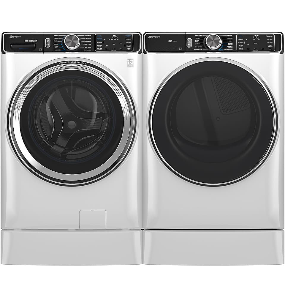 Alt View 21. GE Profile - 7.8 Cu. Ft. Stackable Smart Electric Dryer with Steam and Sanitize Cycle - White.