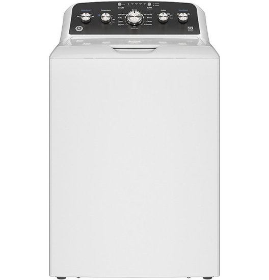 GE - 4.6 Cu. Ft. High-Efficiency Top Load Washer with Wash Boost - White with Matte Black