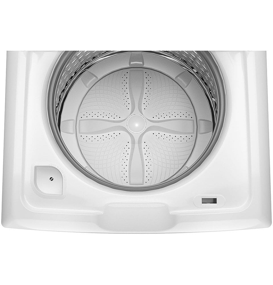 Alt View 13. GE - 4.6 Cu. Ft. High-Efficiency Top Load Washer with Wash Boost - White with Matte Black.