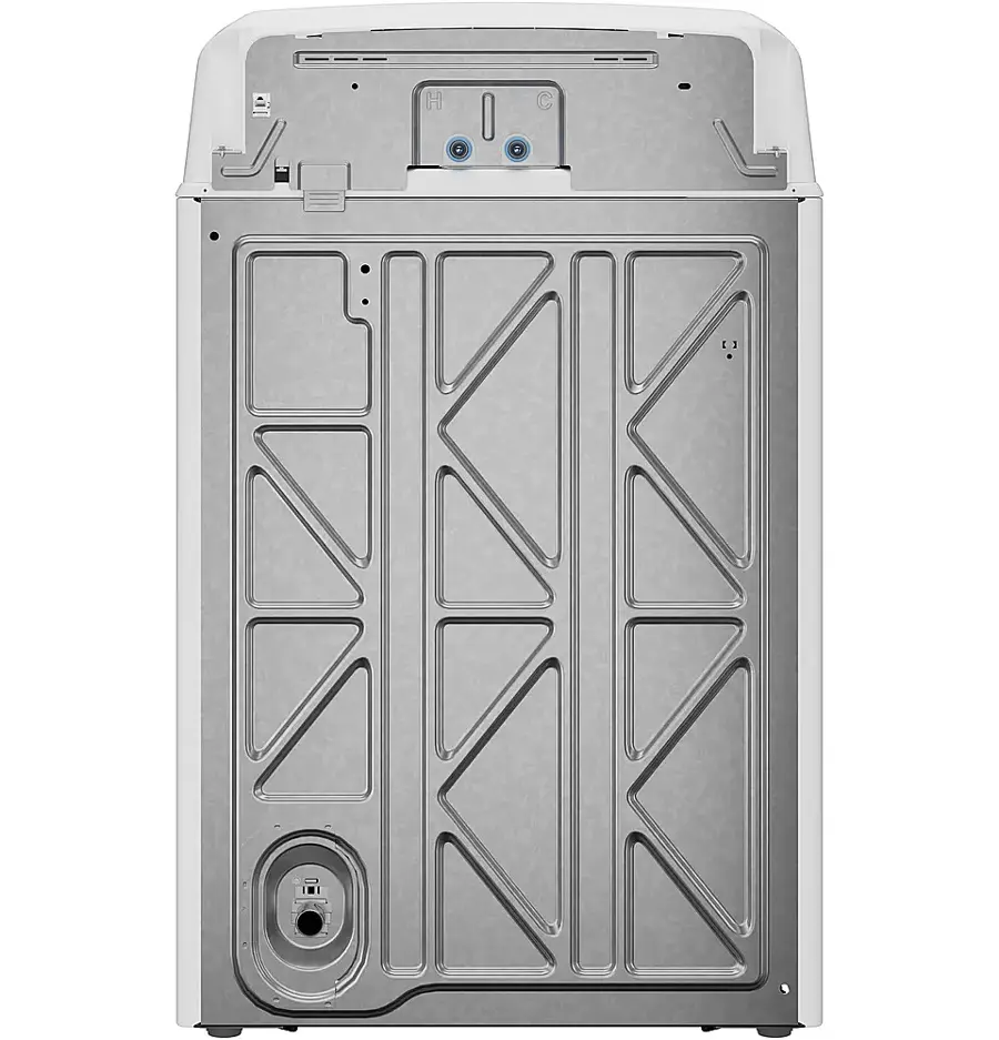 Alt View 23. GE - 4.6 Cu. Ft. High-Efficiency Top Load Washer with Wash Boost - White with Matte Black.
