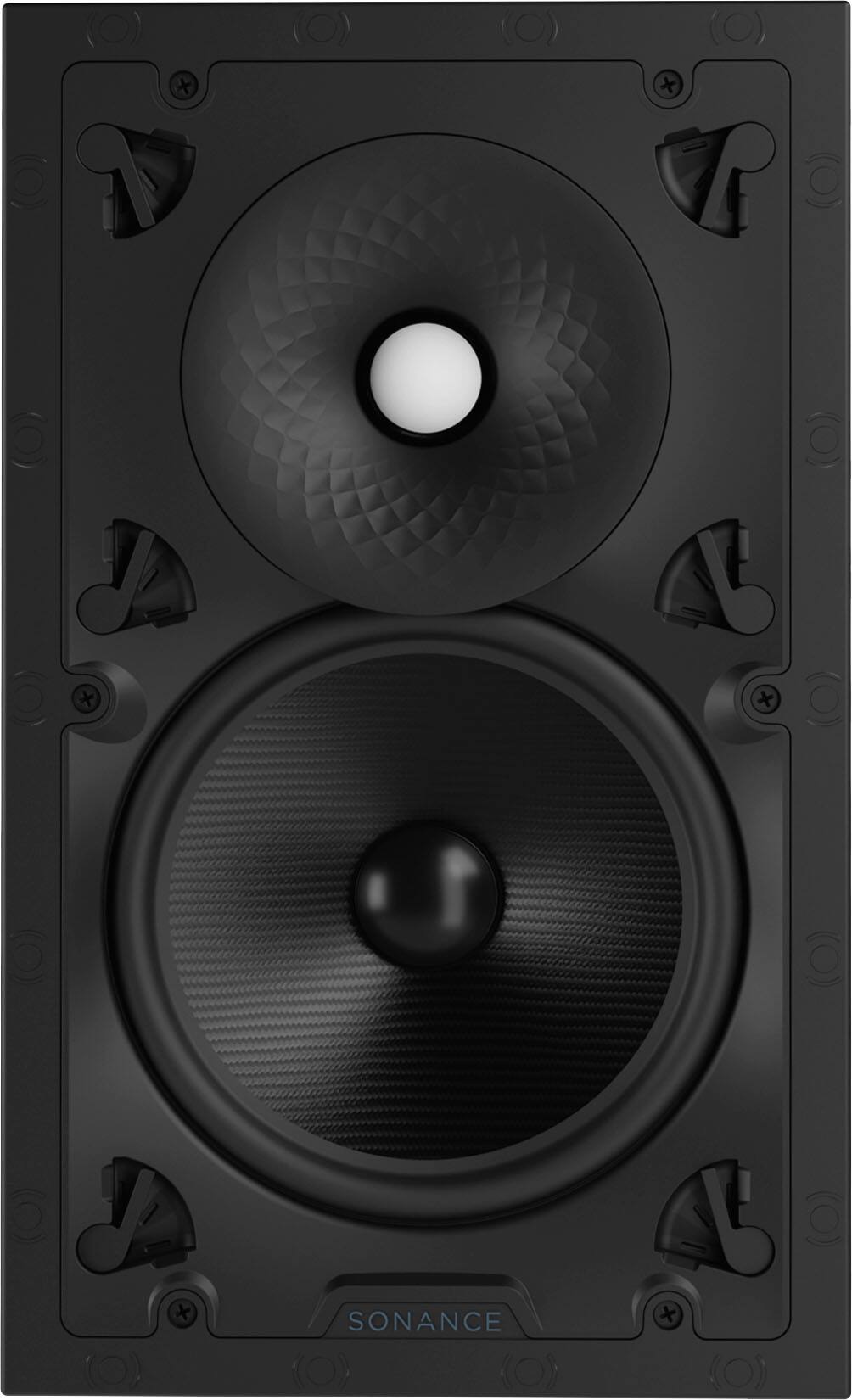 Angle. Sonance - VX86 RECTANGLE - Visual Experience Series 8" Large Rectangle 2-Way Speakers (Pair) - Paintable White.