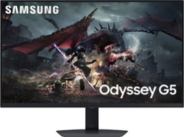 Samsung - Odyssey G50D 32" QHD IPS 180Hz, 1ms Gaming Monitor with HDR 400 - Black - Front_Zoom