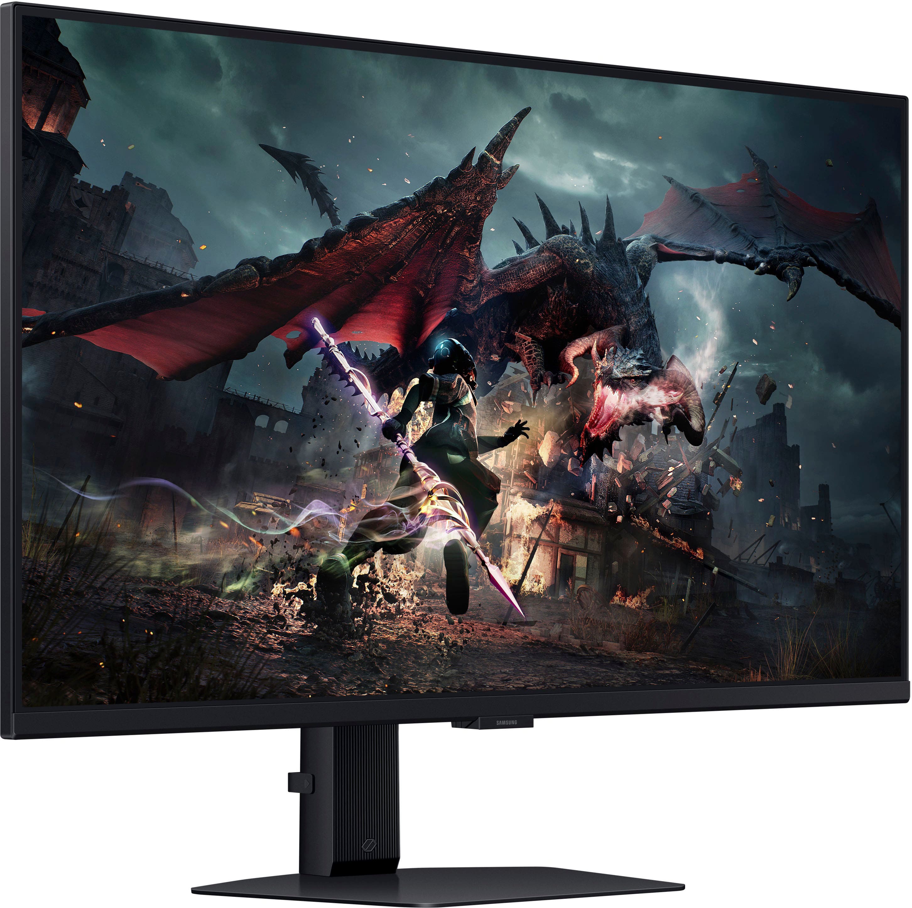 Alt View 11. Samsung - Odyssey G50D 32" QHD IPS 180Hz 1ms AMD FreeSync Gaming Monitor with HDR 400 (DisplayPort, HDMI) - Black.