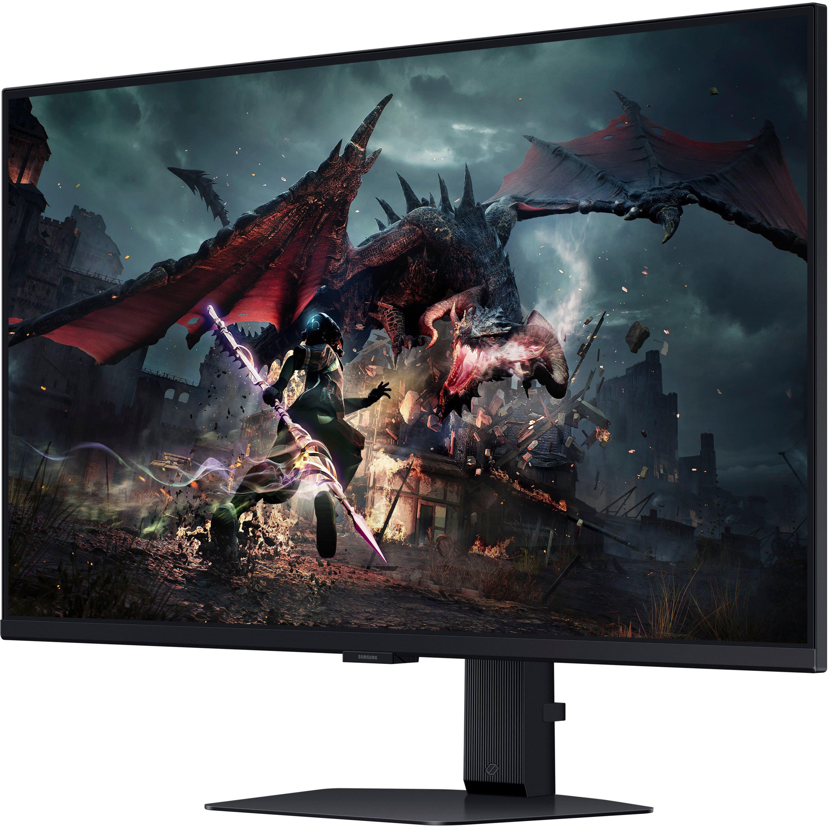 Alt View 12. Samsung - Odyssey G50D 32" QHD IPS 180Hz 1ms AMD FreeSync Gaming Monitor with HDR 400 (DisplayPort, HDMI) - Black.