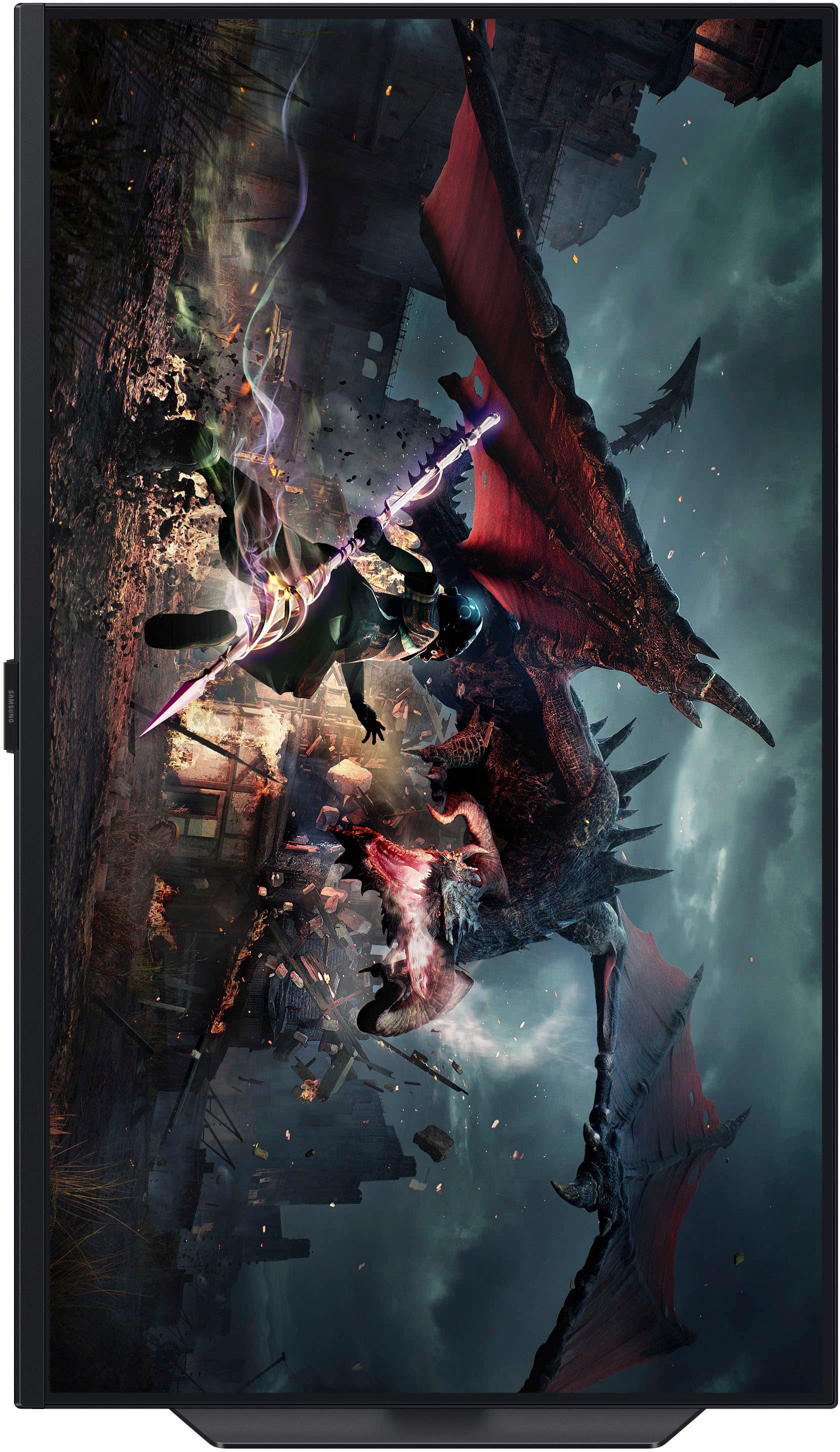 Alt View 13. Samsung - Odyssey G50D 32" QHD IPS 180Hz 1ms AMD FreeSync Gaming Monitor with HDR 400 (DisplayPort, HDMI) - Black.