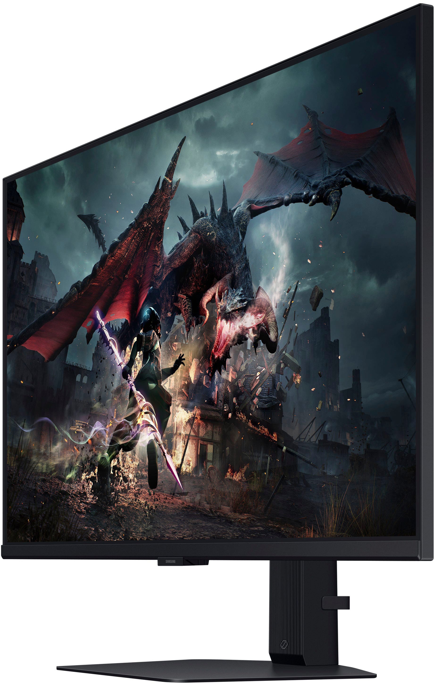 Alt View 14. Samsung - Odyssey G50D 32" QHD IPS 180Hz 1ms AMD FreeSync Gaming Monitor with HDR 400 (DisplayPort, HDMI) - Black.