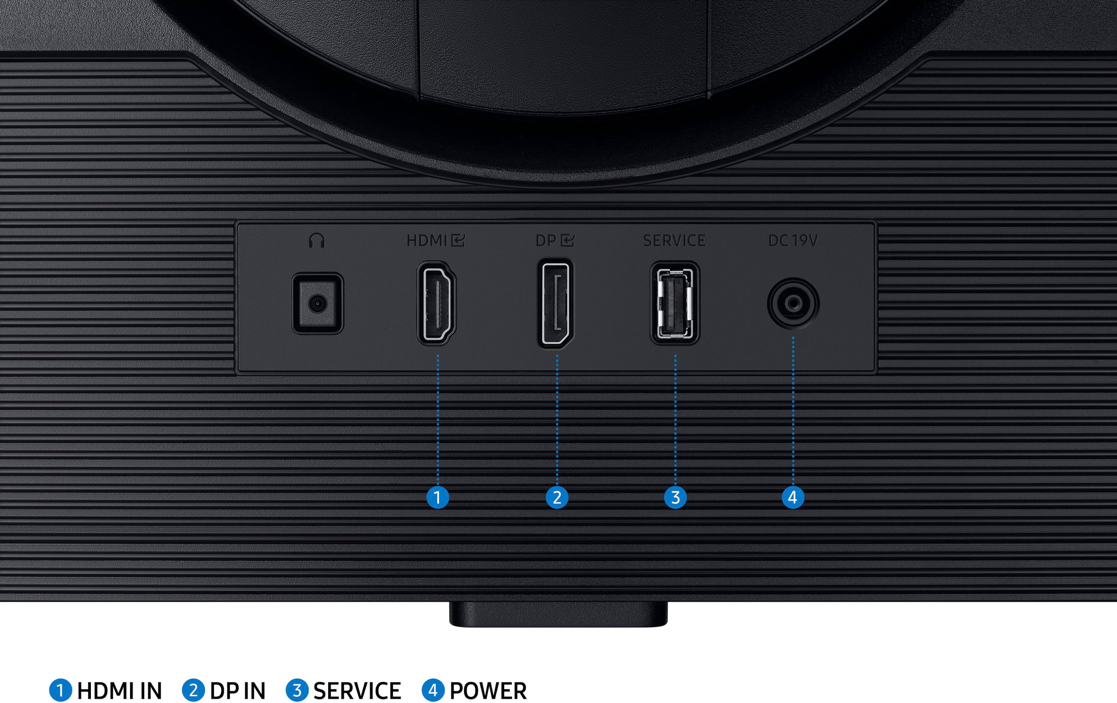 Alt View 19. Samsung - Odyssey G50D 32" QHD IPS 180Hz 1ms AMD FreeSync Gaming Monitor with HDR 400 (DisplayPort, HDMI) - Black.