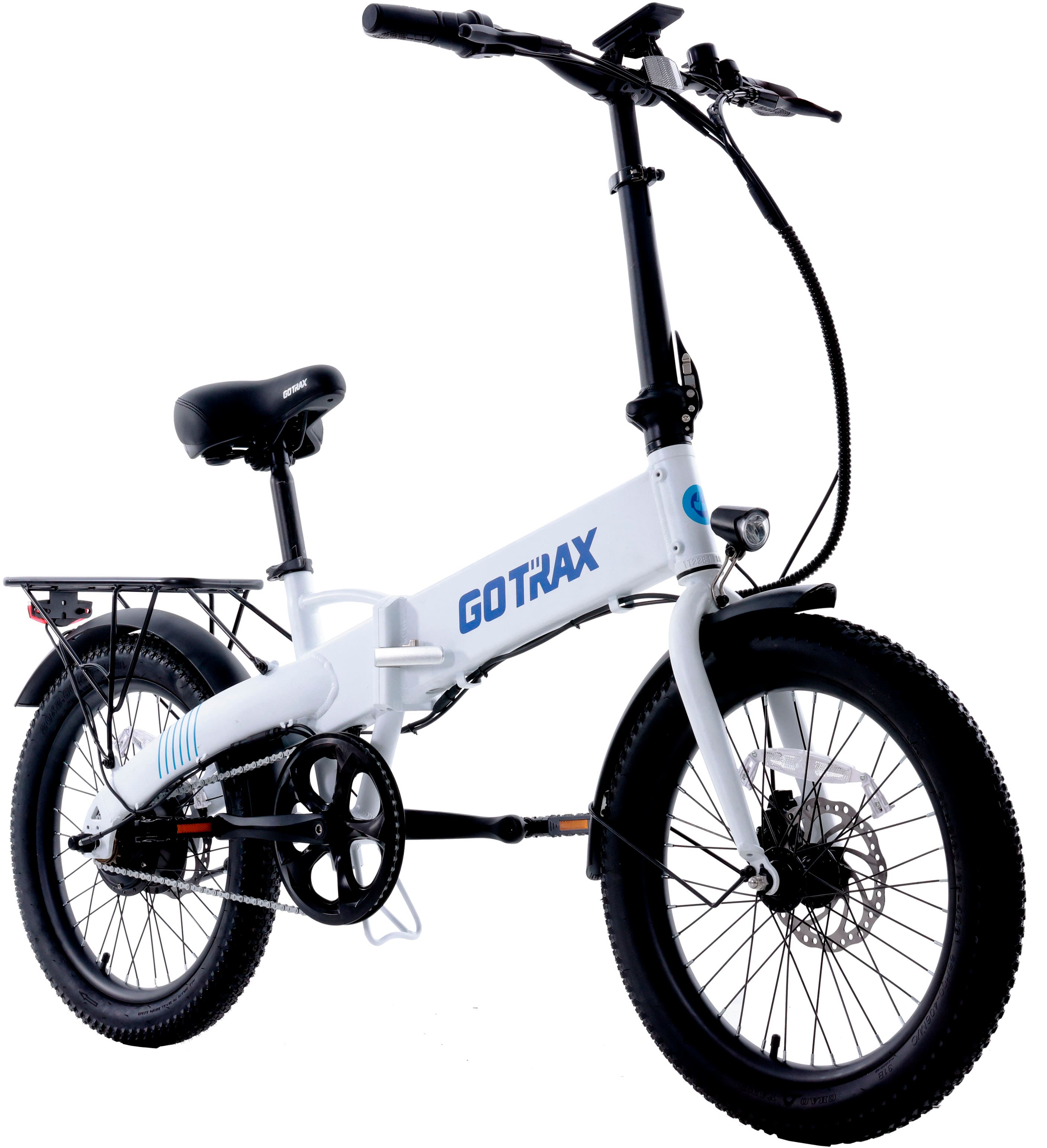 Angle. GoTrax - Z4 LITE Folding eBike w/ 25 mile Max Operating Range and 20 MPH Max Speed - White.