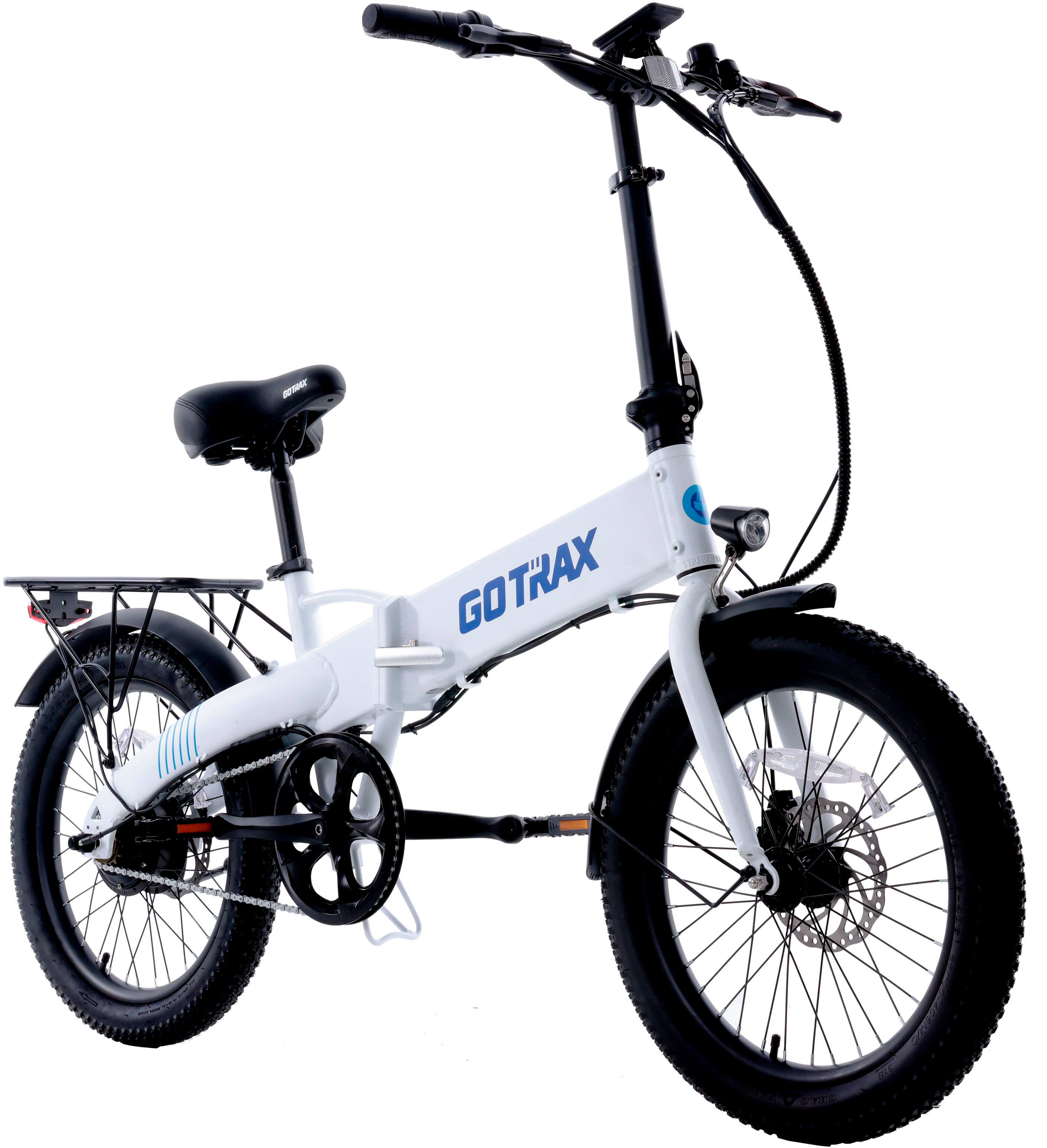 Angle. GoTrax - Z4 LITE Folding eBike w/ 25 mile Max Operating Range and 20 MPH Max Speed - White.