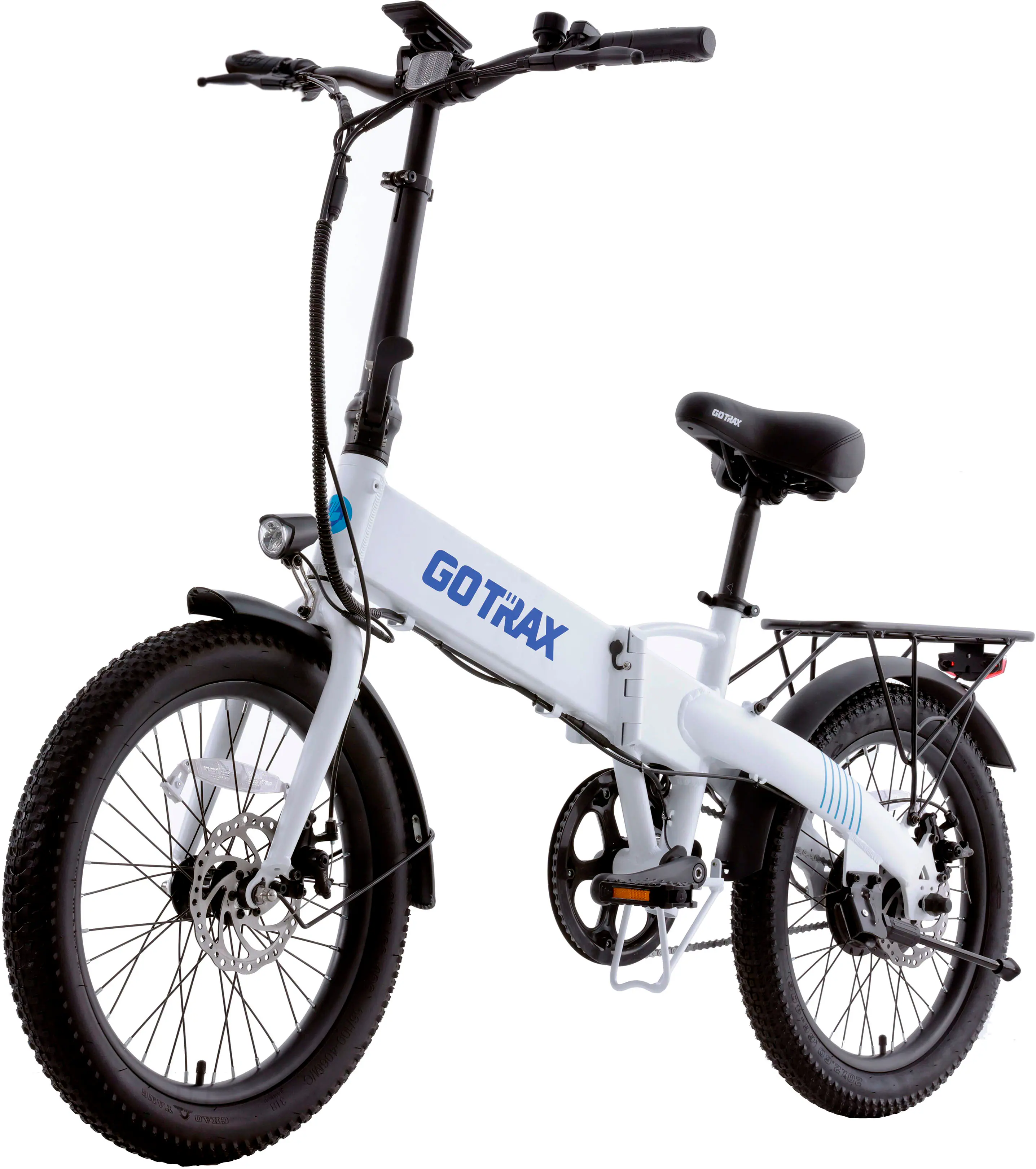 Front. GoTrax - Z4 LITE Folding eBike w/ 25 mile Max Operating Range and 20 MPH Max Speed - White.