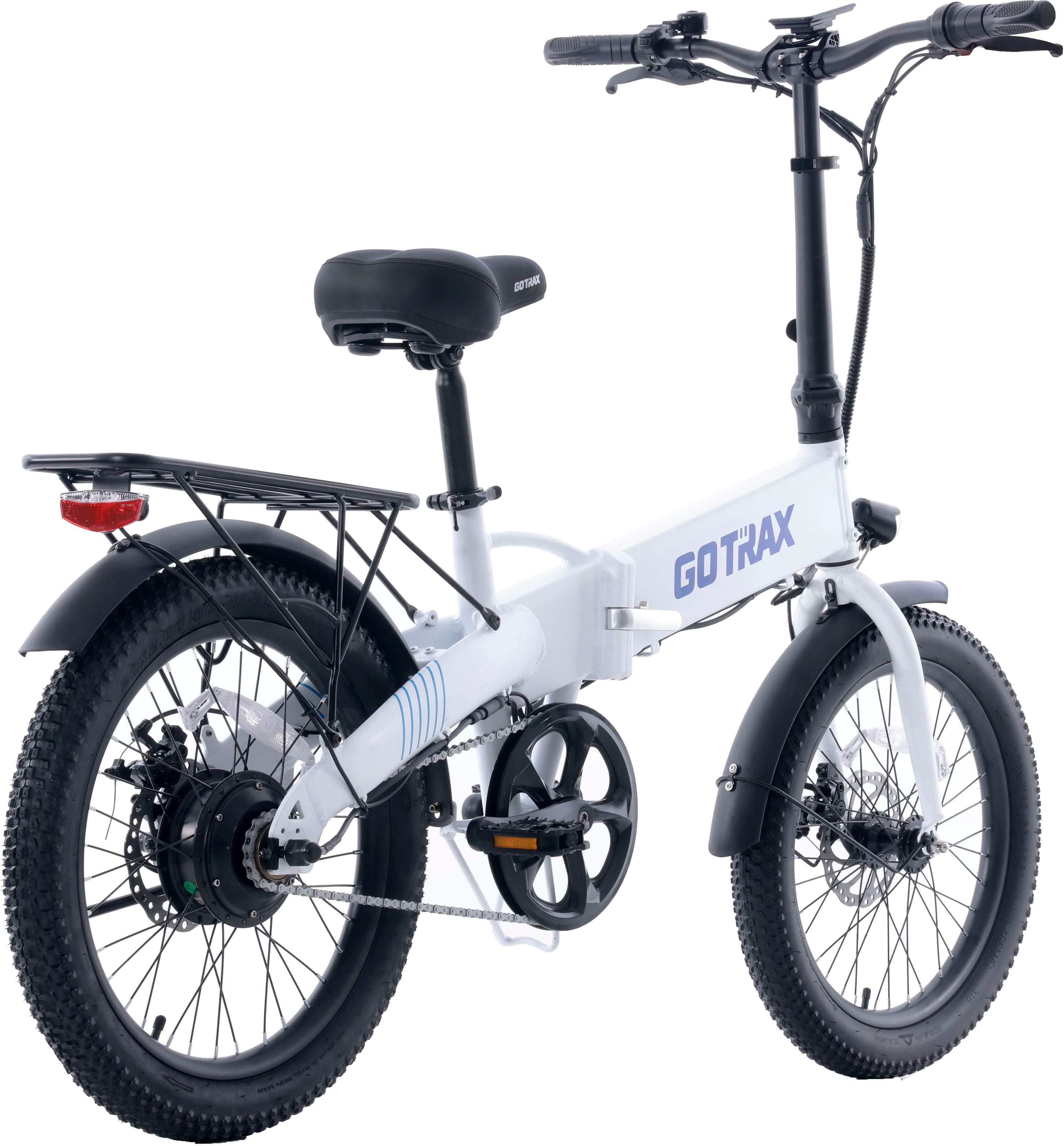 Alt View 11. GoTrax - Z4 LITE Folding eBike w/ 25 mile Max Operating Range and 20 MPH Max Speed - White.