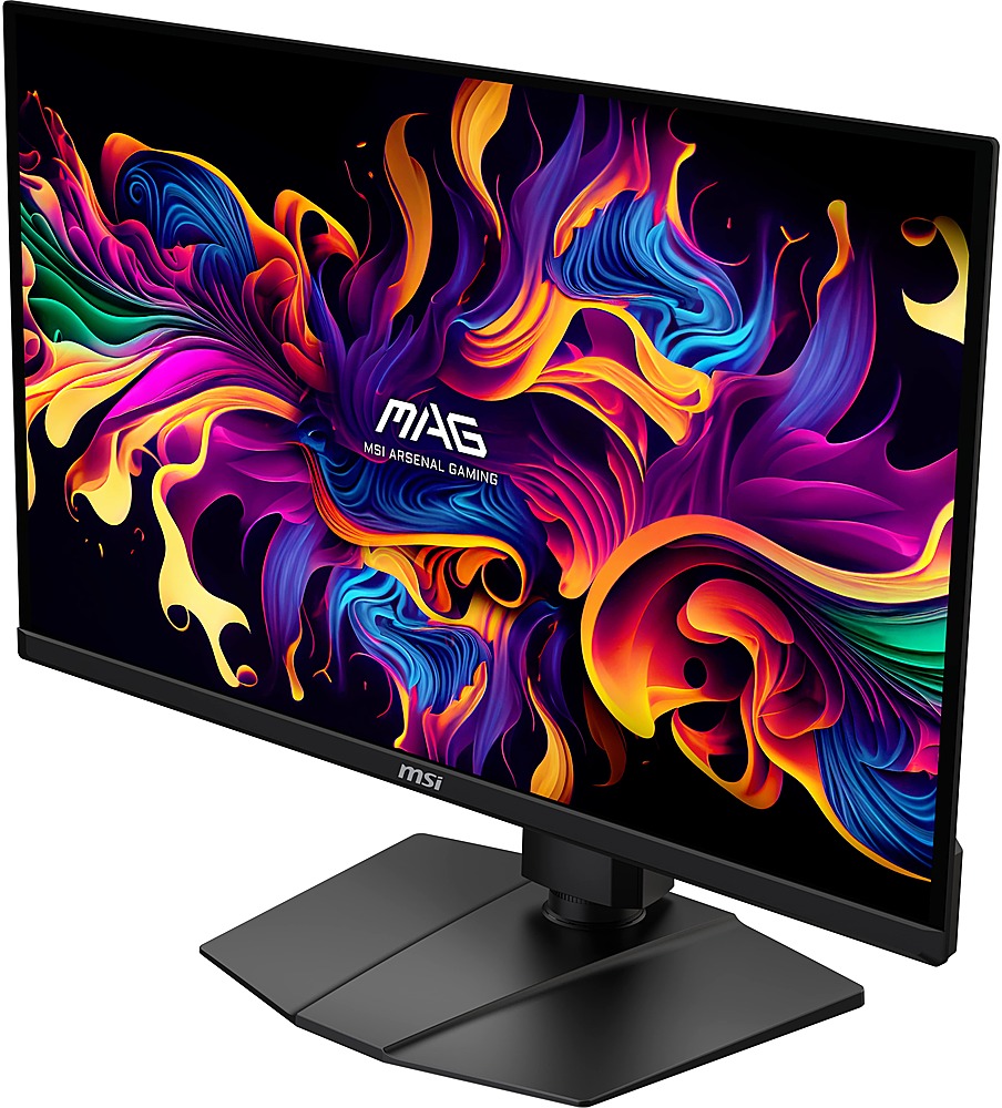 Left View: MSI - MAG271QPXQDOLED 27" OLED QHD 360Hz 0.03ms FreeSyncPremium Gaming Monitor with HDR400 (DisplayPort, HDMI, USB-C) - Black